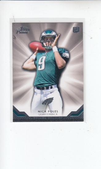 NICK FOLES 2012 TOPPS PRIME ROOKIE CARD