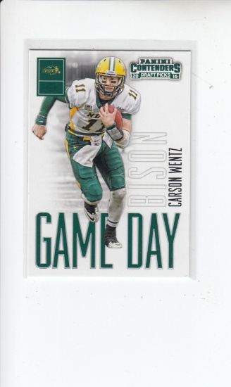 CARSON WENTZ 2016 CONTENDERS DRAFT ROOKIE CARD