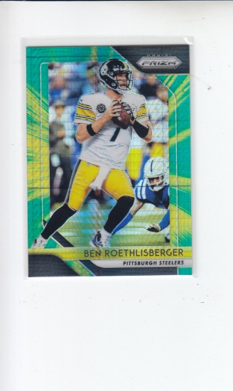 BEN ROETHLISBERGER 2018 PANINI PRIZM GREENHYPER REFRACTOR