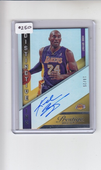 KOBE BRYANT 2014-15 PANINI PRESTIGE AUTOGRAPH CARD