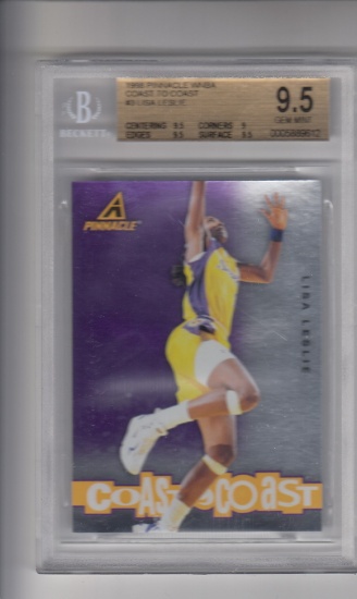 LISA LESLIE 1997-98 PINNACLE WNBA COAST TO COAST ROOKIE CARD / BECKETT GRADED