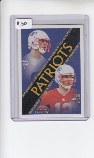 TOM BRADY 2000 FLEER TRADITION ROOKIE CARD