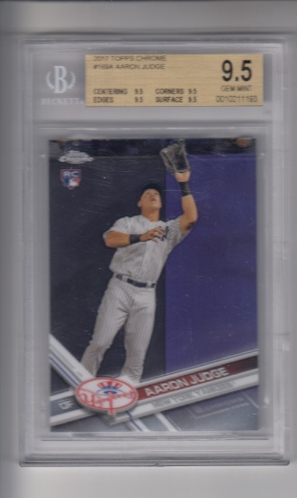 AARON JUDGE 2017 TOPPS CHROME ROOKIE CARD / BECKETT GRADED