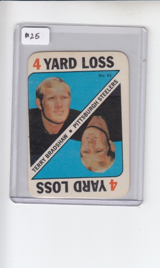 TERRY BRADSHAW 1971 TOPPS ROOKIE CARD GAME INSERT