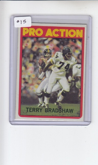 Lot - 1972 Topps #120 Terry Bradshaw Pittsburgh Steelers Pro