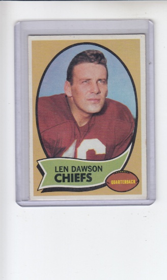 LEN DAWSON 1970 TOPPS #1 UNCORRECTED ERROR CARD