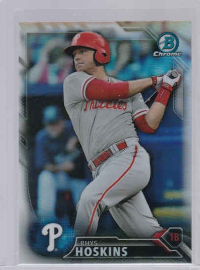 RHYS HOSKINS 2016 BOWMAN CHROME CARD #BDC186