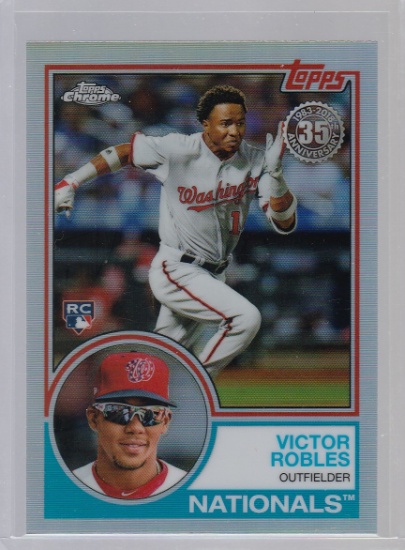 VICTOR ROBLES 2018 TOPPS CHROME 35TH ANNIVERSARY 83 STYLE ROOKIE CARD #83T-8