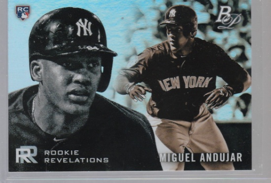 MIGUEL ANDUJAR 2018 BOWMAN PLATINUM ROOKIE REVELATIONS INSERT CARD #RR-4