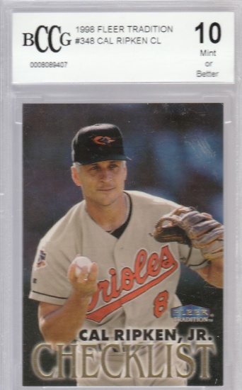 CAL RIPKEN JR 1998 FLEER TRADITION CL #348 / GRADED