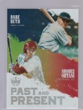 BABE RUTH / SHOHEI OHTANI 2018 DIAMOND KINGS PAST AND PRESENT INSERT CARD #PP10