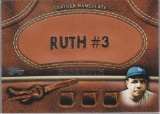 BABE RUTH 2011 TOPPS PERSONALIZED LEATHER NAMEPLATE CARD