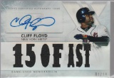 CLIFF FLOYD 2015 TOPPS TRIPLE THREADS AUTOGRAPH MULTI JERSEY CARD