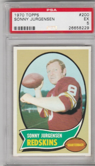 SONNY JURGENSEN 1970 TOPPS CARD #200 / GRADED