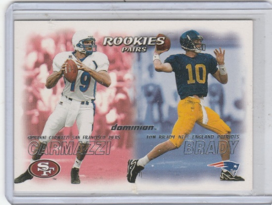 TOM BRADY 2000 FLEER DOMINION ROOKIE CARD #234