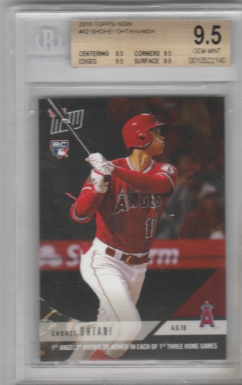 SHOHEI OHTANI 2018 TOPPS NOW ROOKIE CARD #42 / GRADED