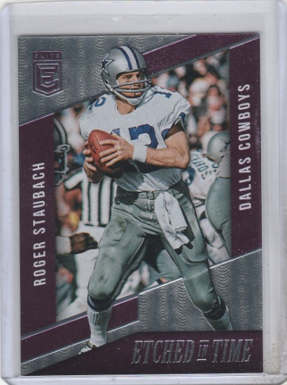 ROGER STAUBACH 2016 DONRUSS ELITE ETCHED IN TIME INSERT CARD