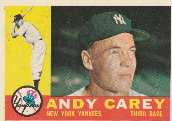 ANDY CAREY 1960 TOPPS CARD #196
