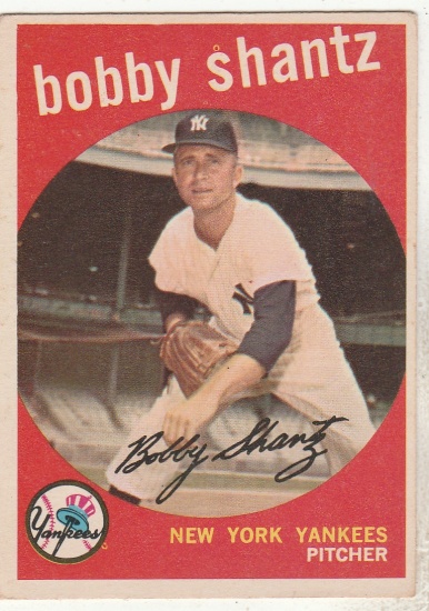 BOBBY SHANTZ 1959 TOPPS CARD #222