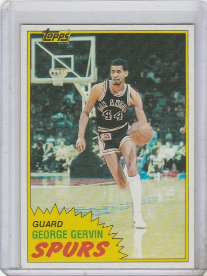 GEORGE GERVIN 1981/82 TOPPS CARD #37