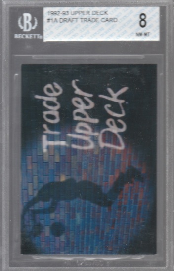 1992/93 UPPER DECK #1A DRAFT TRADE CARD / GRADED AND NOT REDEEMED