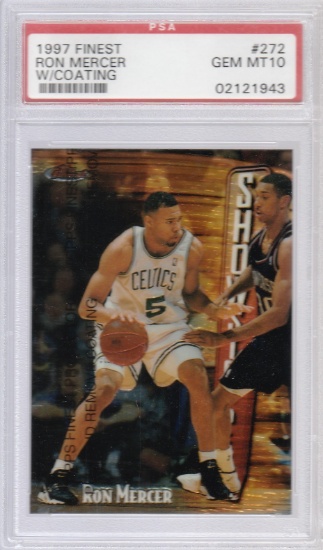 RON MERCER 1997 TOPPS FINEST CARD #272 WITH COATING / GRADED