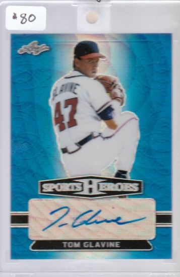 TOM GLAVINE 2018 LEAF METAL SPORTS HEROES AUTOGRAPH CARD