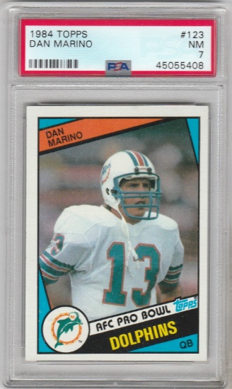 DAN MARINO 1984 TOPPS ROOKIE CARD #123 / GRADED