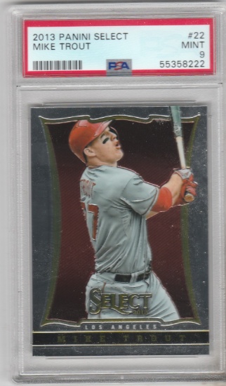MIKE TROUT 2013 PANINI SELECT CARD #22 / GRADED