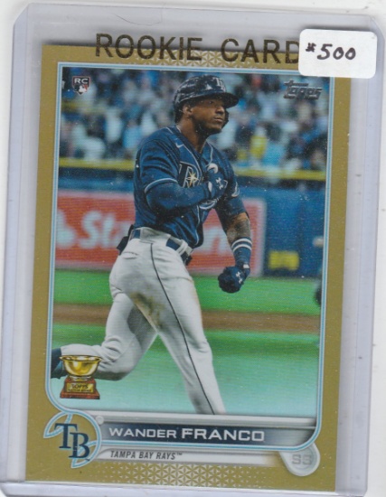 WANDER FRANCO 2022 TOPPS GOLD FOIL ROOKIE CARD #215