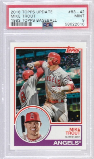MIKE TROUT 2018 TOPPS UPDATE '83 STYLE CARD #83-42 / GRADED