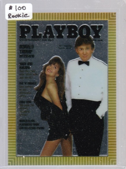 DONALD TRUMP 1995 PLAYBOY CHROME ROOKIE CARD #3