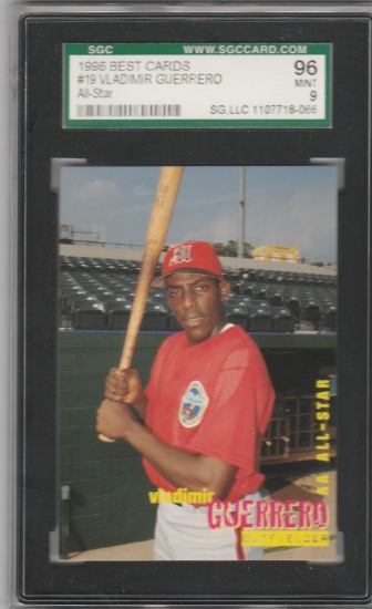 VLADIMIR GUERRERO 1996 BEST CARDS ALL-STAR CARD #19 / GRADED