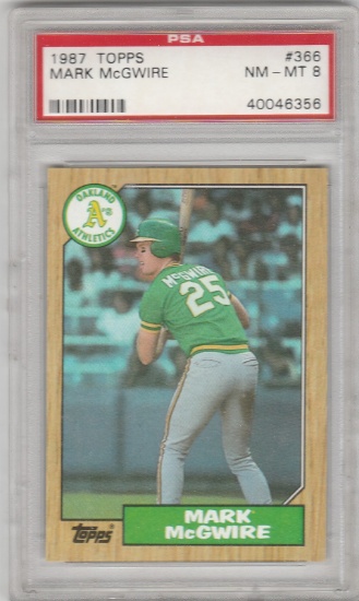 MARK MCGWIRE 1987 TOPPS ROOKIE CARD #366 / graded