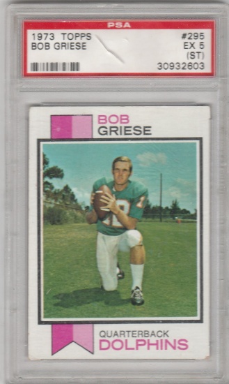 BOB GRIESE 1973 TOPPS CARD #295 / GRADED