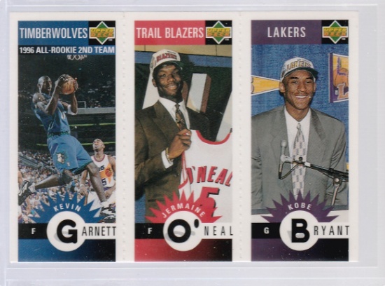 KOBE BRYANT 1996/97 UPPER DECK ROOKIE CARD #M129 / WITH KEVIN GARNETT