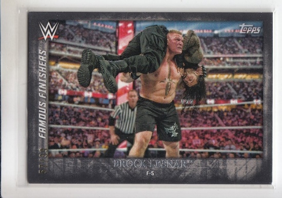 BROCK LESNAR 2015 TOPPS WWE UNDISPUTED FAMOUS FINISHERS F5 BLACK