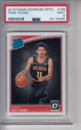 TRAE YOUNG 2018 PANINI OPTIC ROOKIE CARD / PSA GRADED