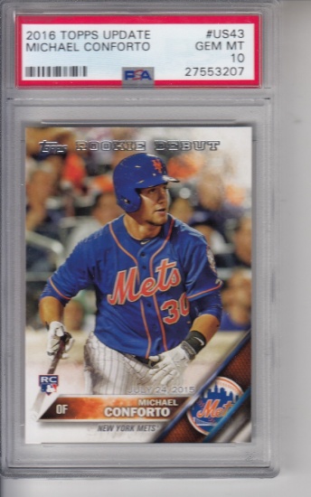 MICHAEL CONFORTO 2016 TOPPS UPDATE ROOKIE CARD / PSA GRADED