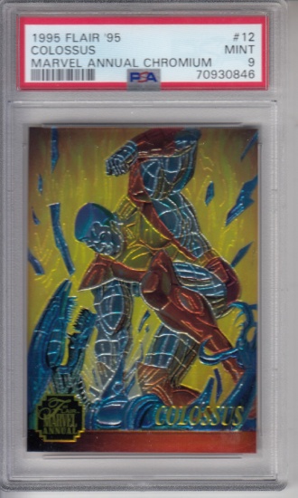 COLOSSUS 1995 FLAIR MARVEL ANNUAL CHROMIUM SP / PSA GRADED