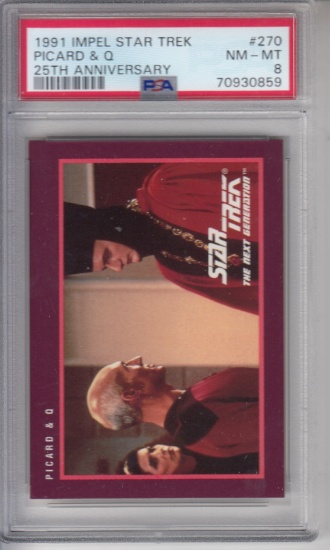 PICARD AND Q 1991 IMPEL STAR TREK 25TH ANNIVERSARY ROOKIE CARD / PSA GRADED