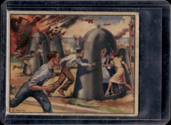 BRITISH PORTABLE STEEL AIR RAID SHELTER 1939 GOUDEY ARMS OF THE WORLD