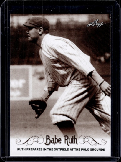 BABE RUTH 2016 LEAF #42 "BABE PLAYS THE OUTFIELD"