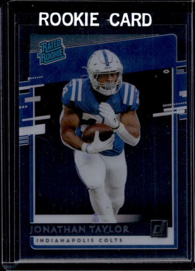 JONATHAN TAYLOR 2020 DONRUSS CLEARLY ROOKIE CARD