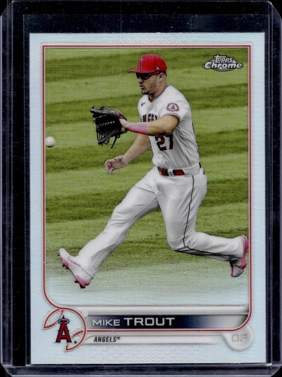 MIKE TROUT 2022 TOPPS CHROME SILVER REFRACTOR