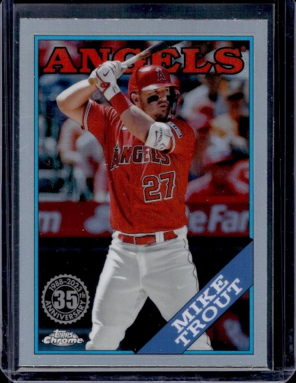 MIKE TROUT 2023 TOPPS CHROME 1988 SILVER REFRACTOR