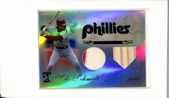 MIKE SCHMIDT 2009 TOPPS TRIBUTE DUAL GAME USED JERSEY & BAT