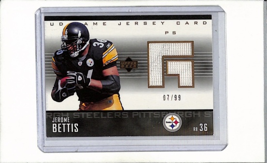 JEROME BETTIS 2003 UPPER DECK GAME USED JERSEY CARD