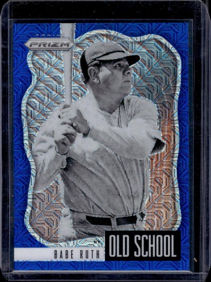 BABE RUTH 2021 PANINI PRIZM OLD SCHOOL BLUE MOJO PRIZM SP