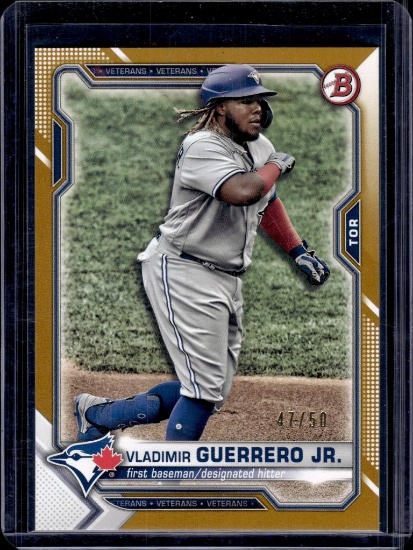 VLADIMIR GUERRERO JR 2021 BOWMAN GOLD SP